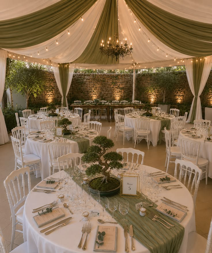 Decorated event tent